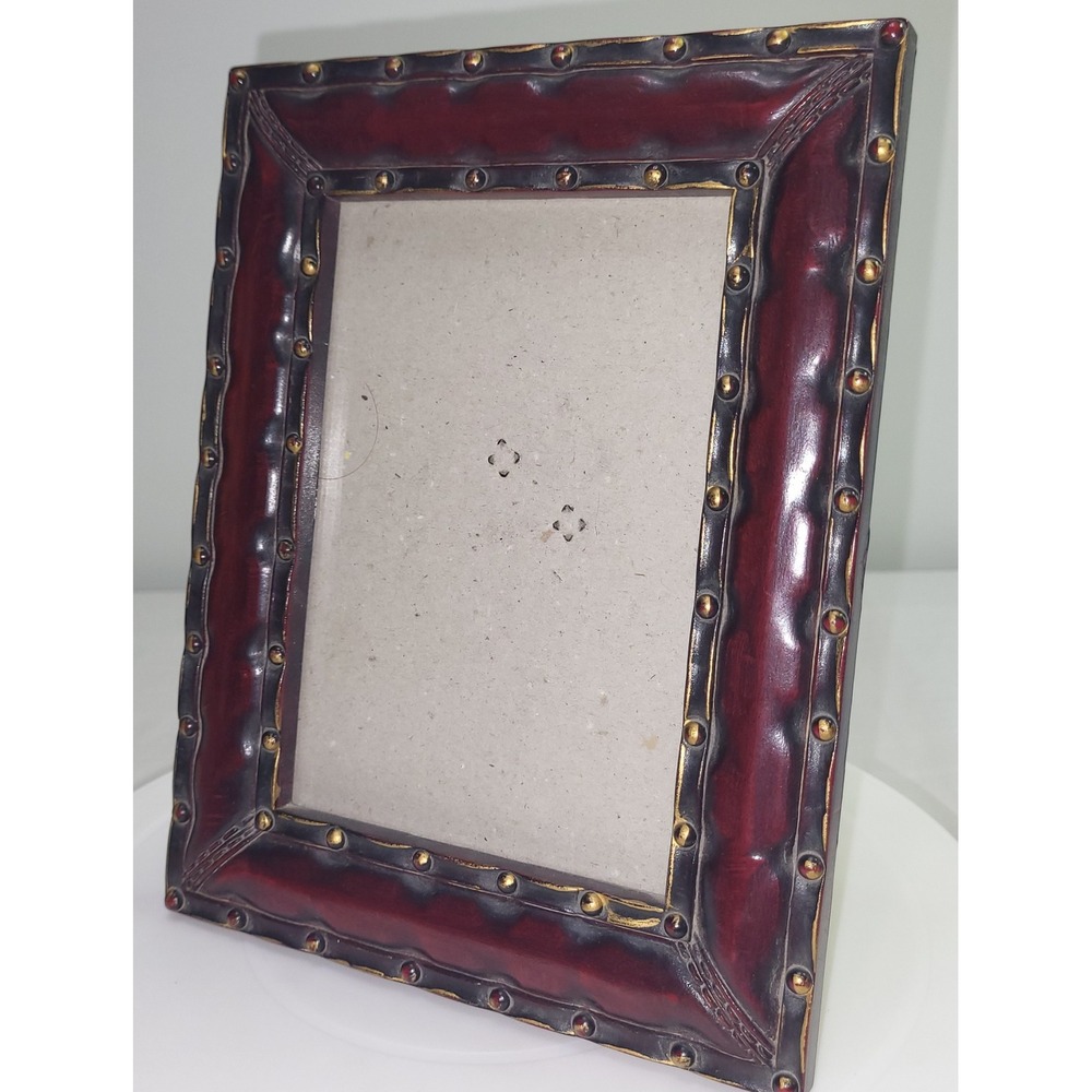 Picture Photo Frame Home Decor 4x6 Burgundy Studded Gothic Style